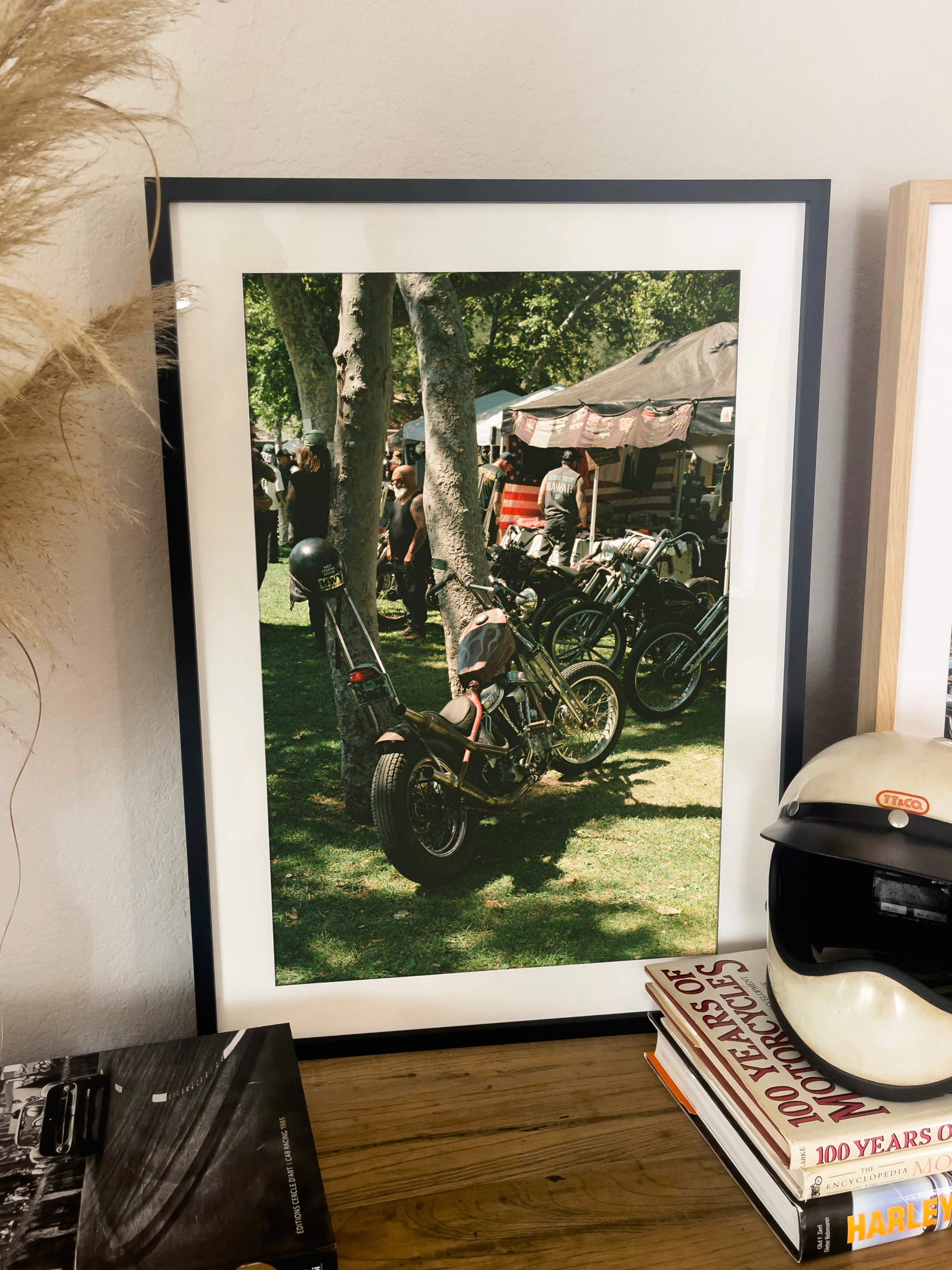 Flamed Coffin Panhead - Black frame