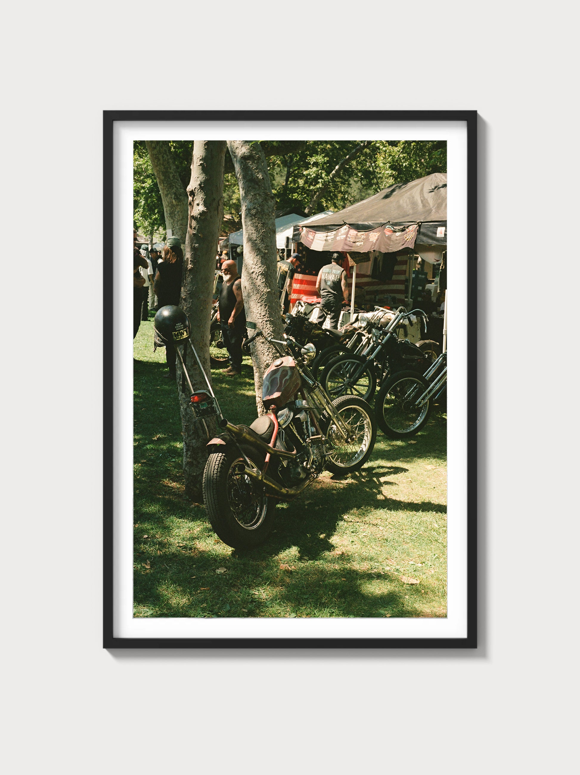 Flamed Coffin Panhead - Black frame