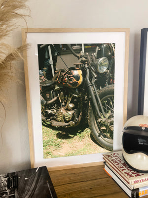 Flamed Panhead - Black frame