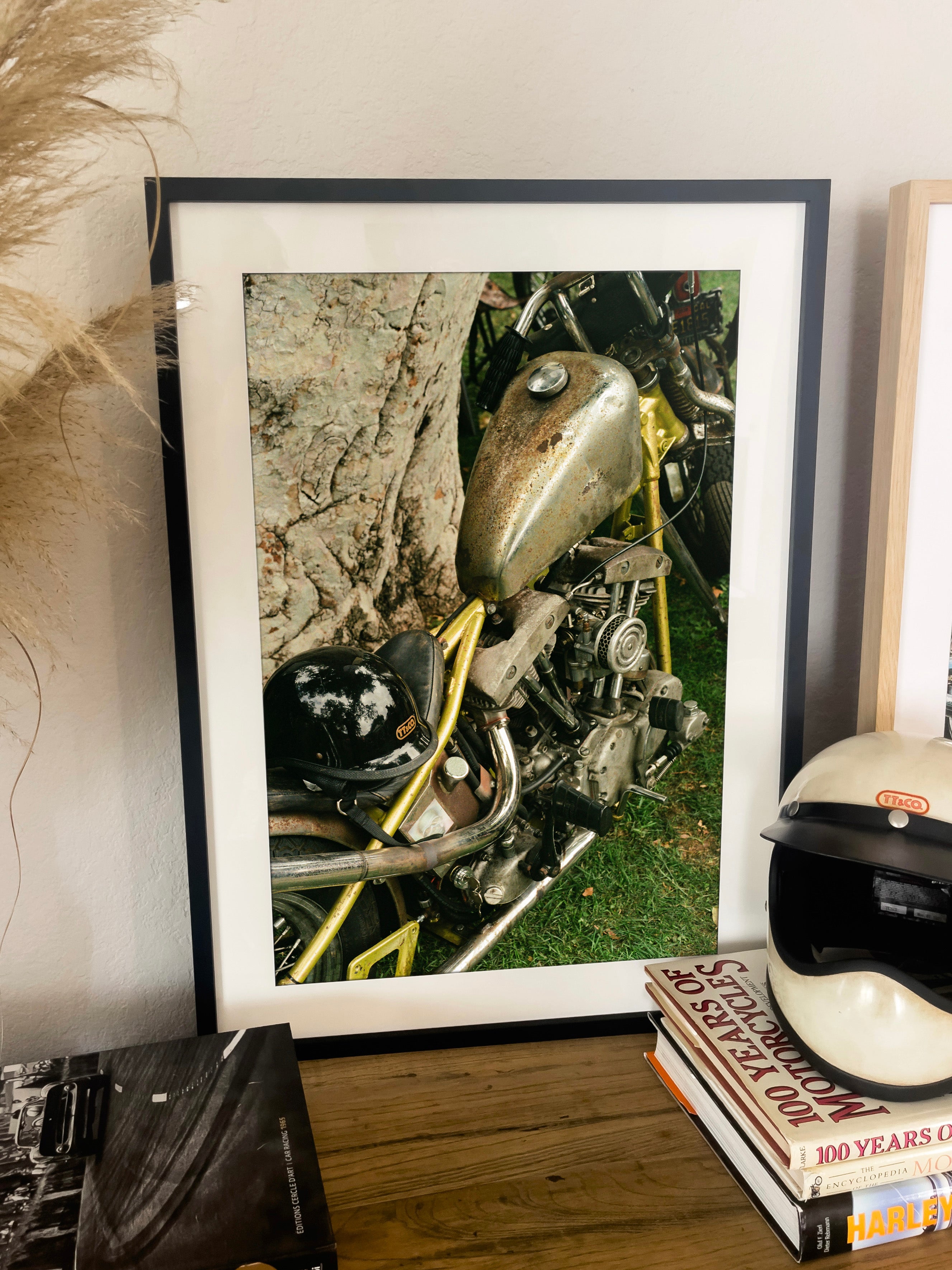 Golden Shovelhead | Harley Davidson Wall Art