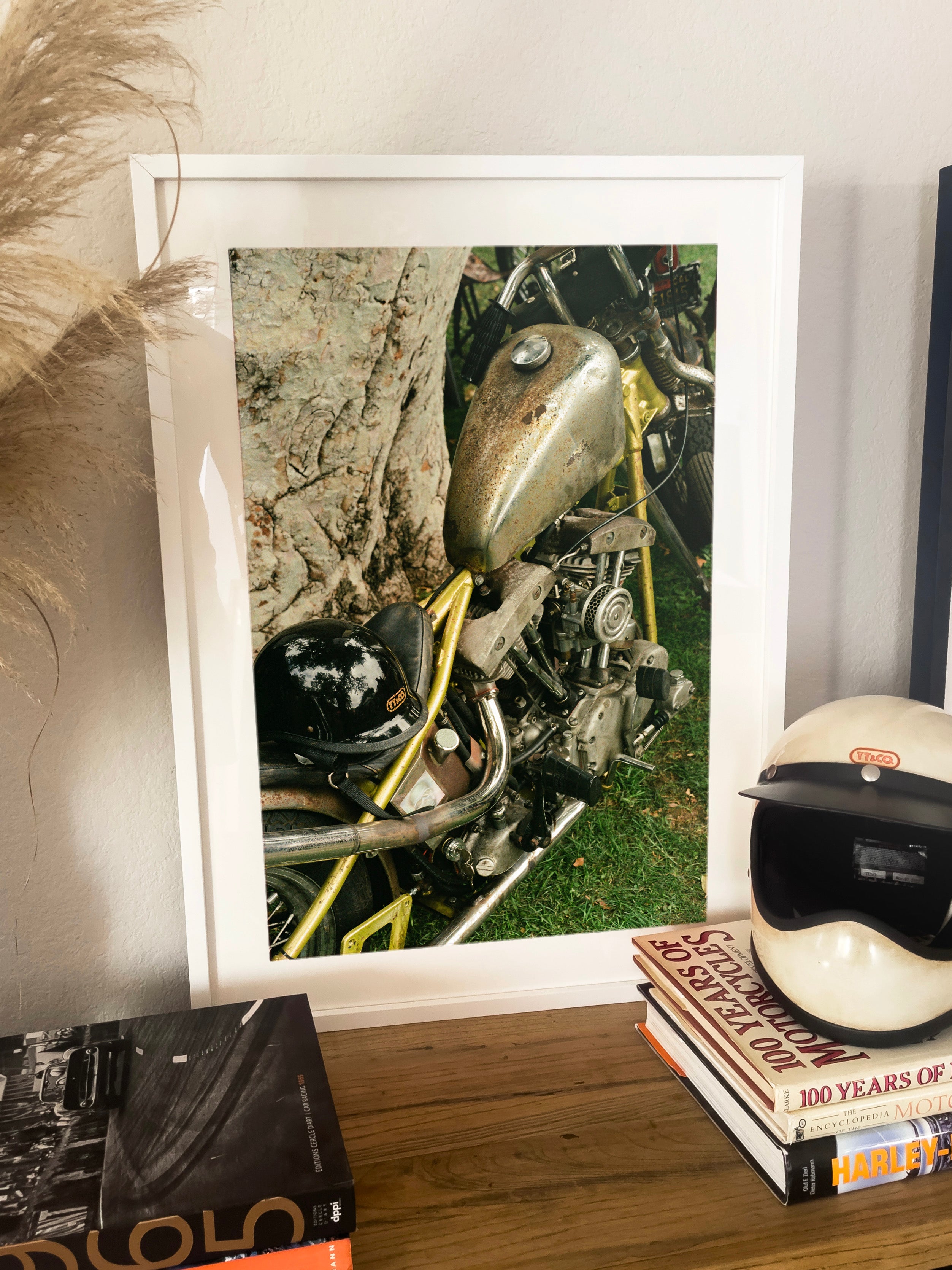 Golden Shovelhead | Harley Davidson Wall Art