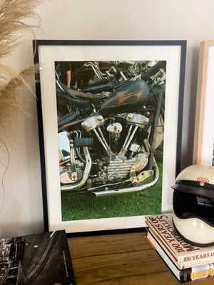 Knucklehead Motor - Black frame