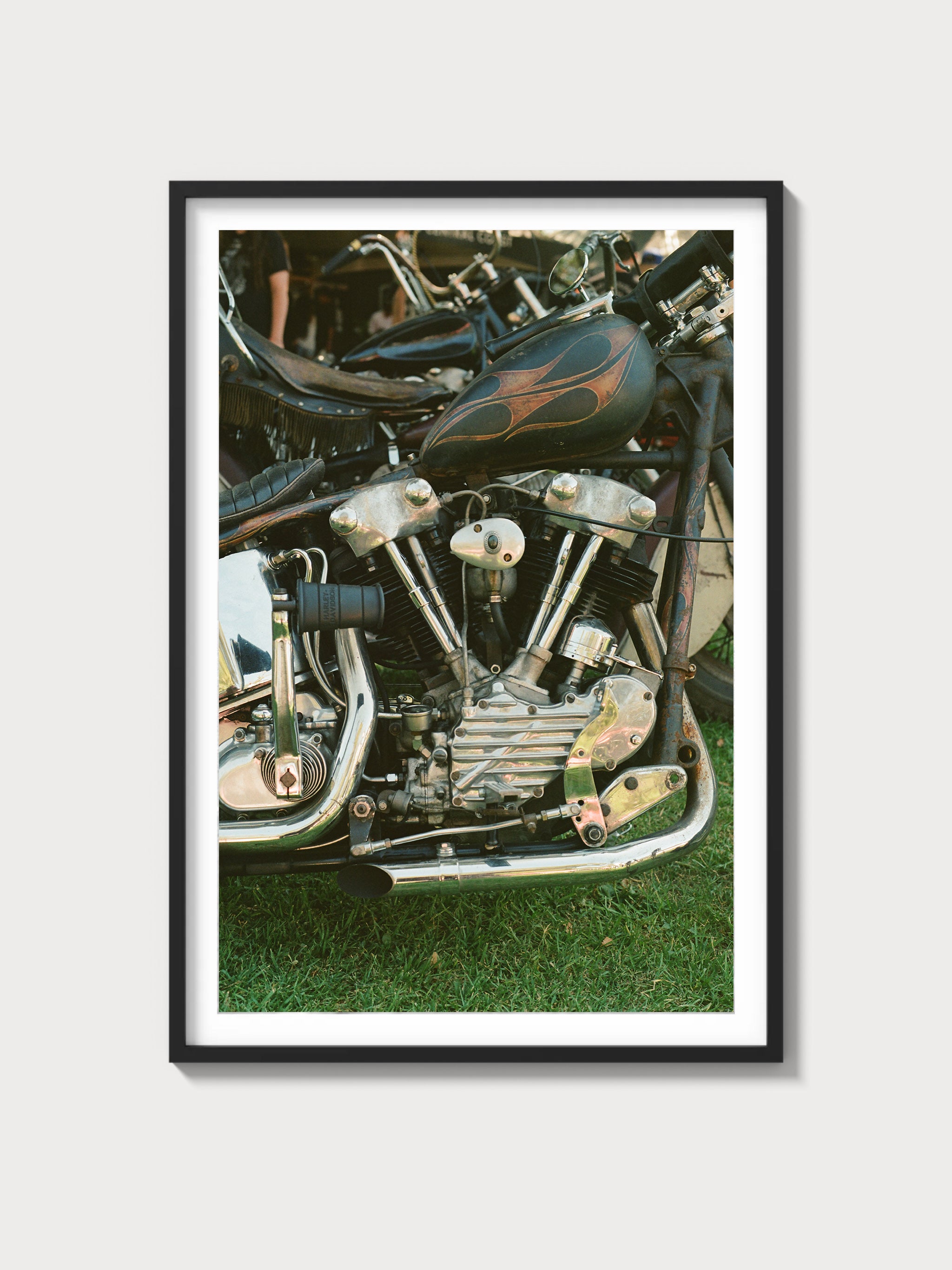 Knucklehead Motor - Black frame