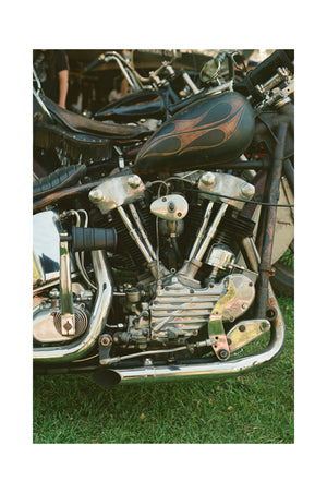 Knucklehead Motor - Black frame
