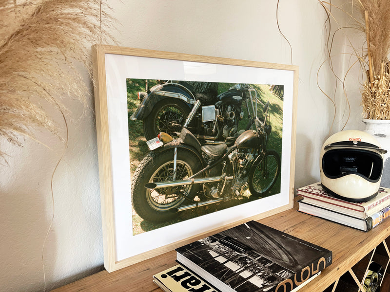 Knucklehead and Genny Shovelhead - Black frame