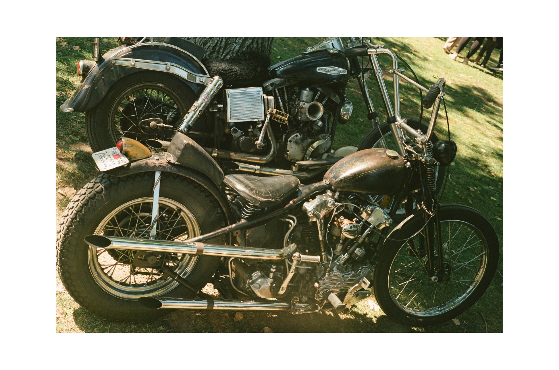 Knucklehead and Genny Shovelhead - Black frame